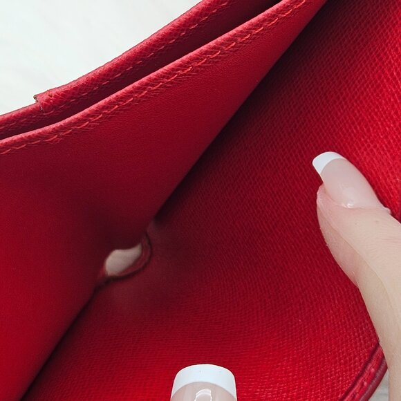 Louis Vuitton  Red Bifold Small Wallet - Picture 12 of 17